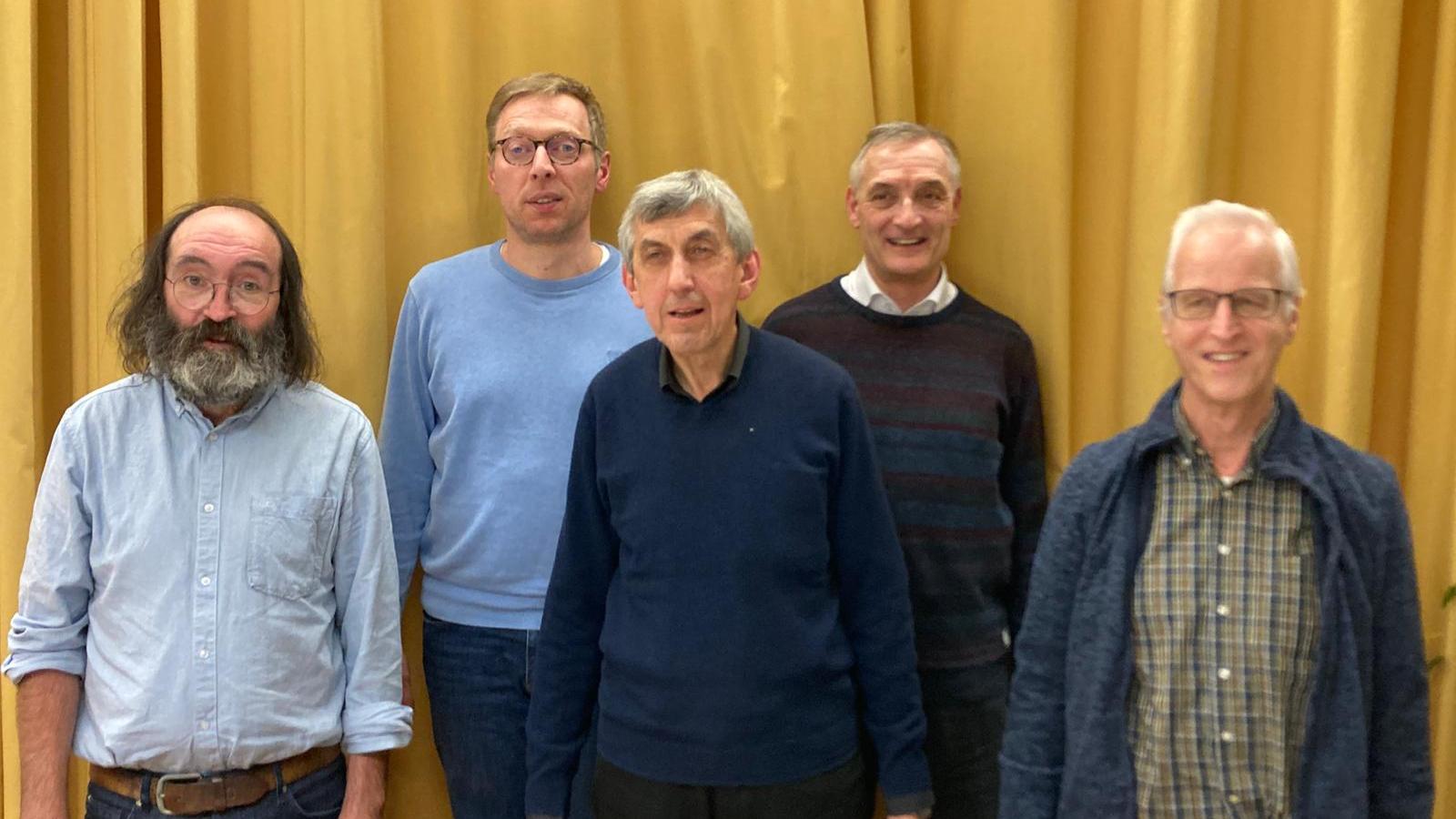 Der Vorstand v. l. n. r.: Lothar Schön, Matthias Hofknecht, Wolfgang Trottmann, Erich Staab, Wolfgang Breunig,